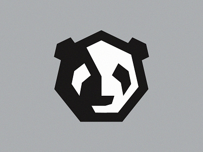 6anda (2018) animal bear bw design hexagon icon logo panda vector