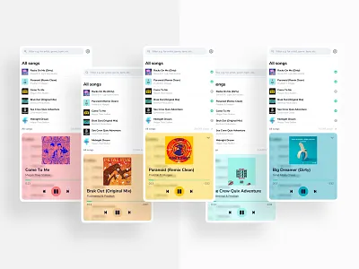 My DJ Cloud - Mobile App Player app design ui ux