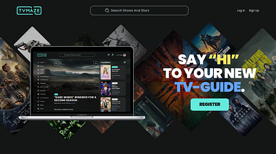 Landing Page of TV Maze design interface television tv ui user userexperience userinterface ux