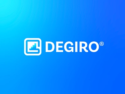 DEGIRO - Logo Redesign Concept v2 blue branding chart creative logo degiro dutch finance fresh giro gradient growth holland invest logo logo mark logo symbol netherlands redesign startup stock