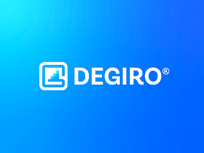DEGIRO - Logo Redesign Concept v2 blue branding chart creative logo degiro dutch finance fresh giro gradient growth holland invest logo logo mark logo symbol netherlands redesign startup stock