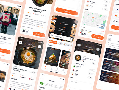 Food Delivery app design app app design branding design graphic design illustration logo typography ui ux vector web web design