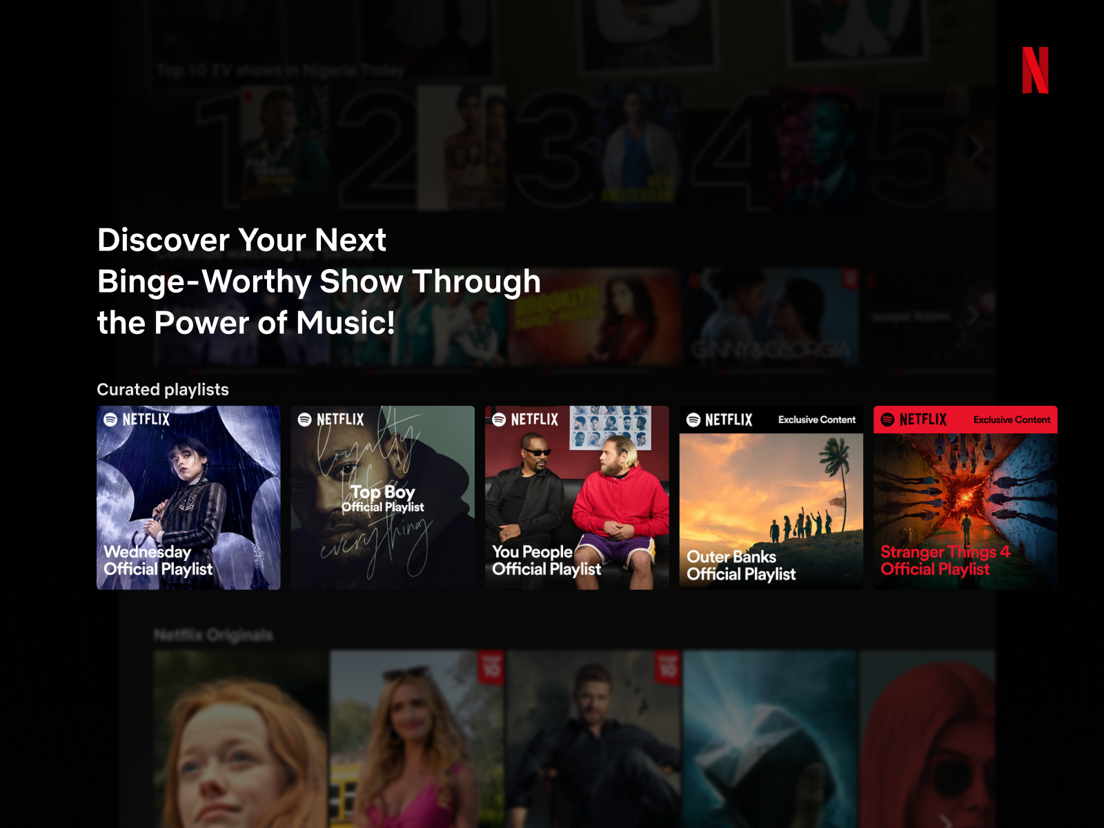 Netflix - Discover shows through music idea by Samad Agbaje on Dribbble