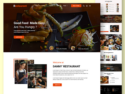 Restaurant website UI UX Design business cafe case study chef cms design food graphic menu online restaurant review theme ui ux web website