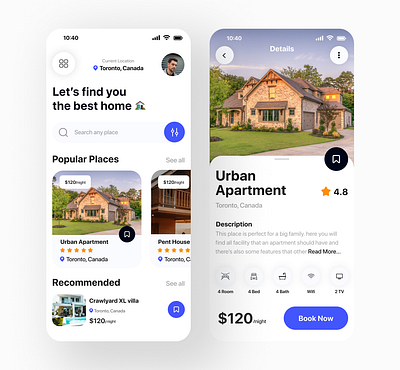 Property app UI concept app design ui