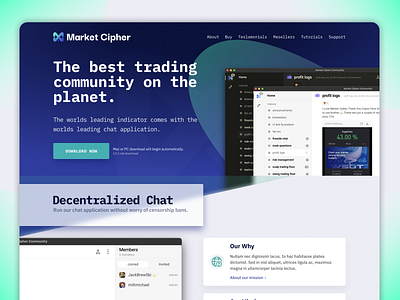 Chat App chat crypto landing page marketing ui ux