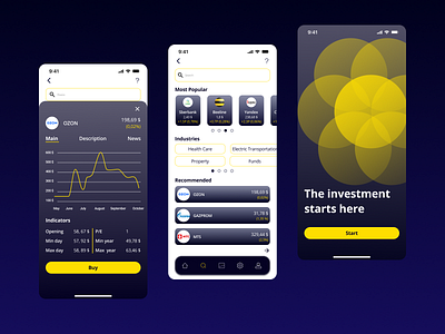 Investment App Concept analitics app brocer design finance finance app financial financial app fintech investment investment app investor mobile money stocs trading trading platform ui uiux ux