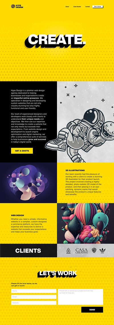 Hype Design - Web Agency Website app branding design graphic design typography ui ux