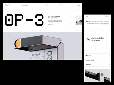 Product page | Beyond Engineering branding brutalism cms concept ecommerce industrial landing page marketplace minimal product product page shop ui ux web web page