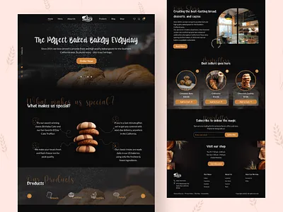 Bakery Landing Page bakers bakery bakery shop branding design landing page landingpage on demand product store shop ui ui design uidesign uiux ux web web design webdesign website