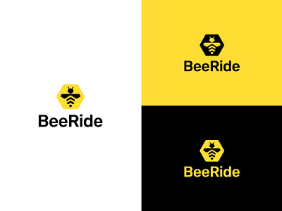 BeeRide - Brand Identity bee beeride bees branding creative design graphic design icon illustration logo logos logotype minimal symbol taxis taxu transportation transporting transports uber