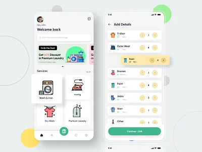 Laundry Service Application app application creative design figma laundry mobile app laundry service application mobile app mobile application