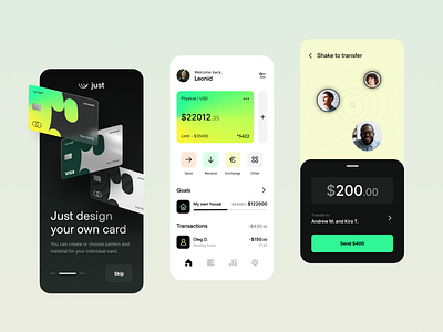 Finance App app app design application application design cards dollar finance finance app financial financial app money ui uiux ux