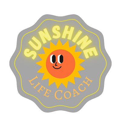 Sunny kind of life coaching app branding career coach design graphic design illustration logo sunshine typography ui ux vector
