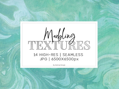 14 Blue Green Marbling Textures