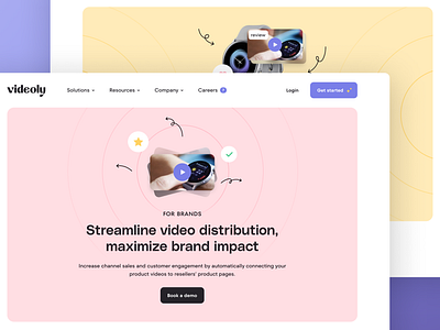 Videoly — Website — Brands & Retailers app brand clean design design system digital figma flat icon illustration interface minimal product product design ui ux vector web web design website