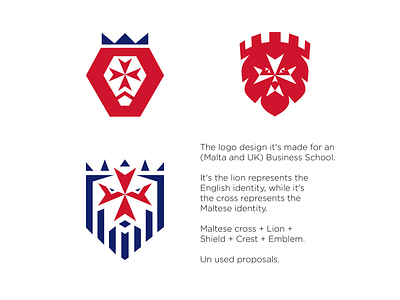 MALTA-UK Business School emblem brand crest cross emblem english hidden leo lion logo malta negativespace school shield uk