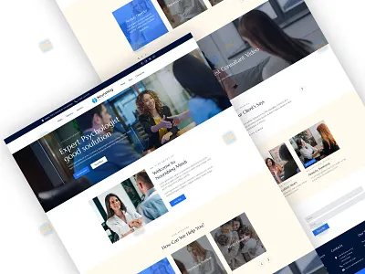 Responsive landing page & logo design for Psychiatrists brand branding creative design firm graphic design homepage illustration landing page logo minimal psychiatrists responsive ui uv vector web web design website