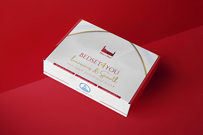 RednBed Bedset | Packaging Design bedsheet box box design box packaging branding design graphic design illustration layout packaging packaging design product vector
