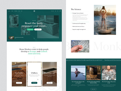 Brass Monkey – Website branding clean ecommerce health ice mindfullness minimal premium shopify typography ui ux wellbeing
