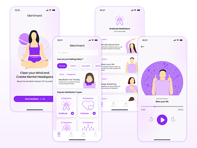 Merriment app app design ui ux