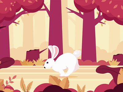 Rabbit Runcycle animal run cycle animated animated gif animation animation after effects character animation motion design motion graphics motiongraphics parallax animation rabbit runcycle