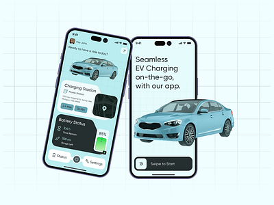 EV Charging app blue car chargingapp dribbbleinspiration electriccar electricpower electricscooter electricvehicle ev evcharging evchargingapp figma minimal tesla teslaenergy ui ui design uiux ux vehicle