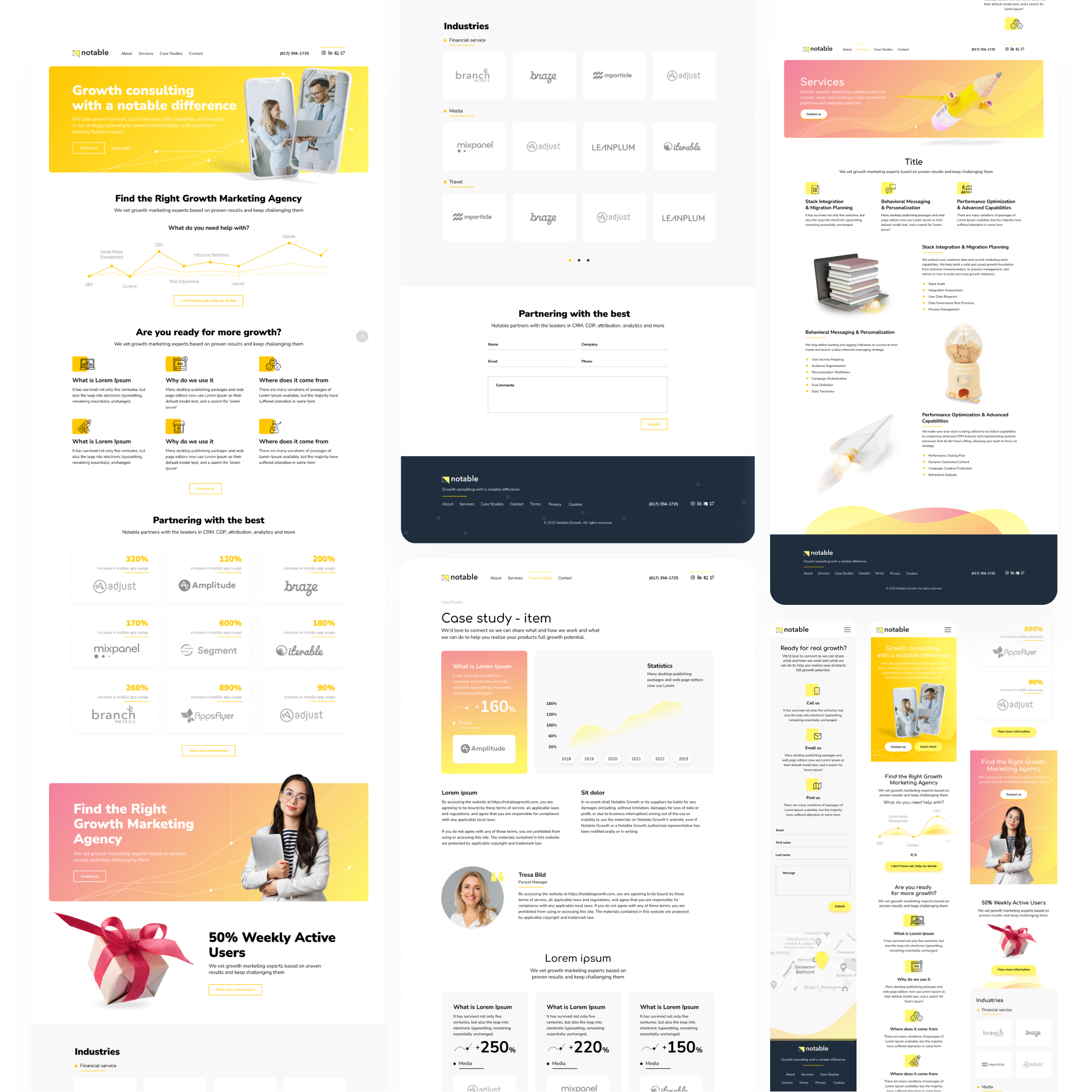 Notable design ui web web design