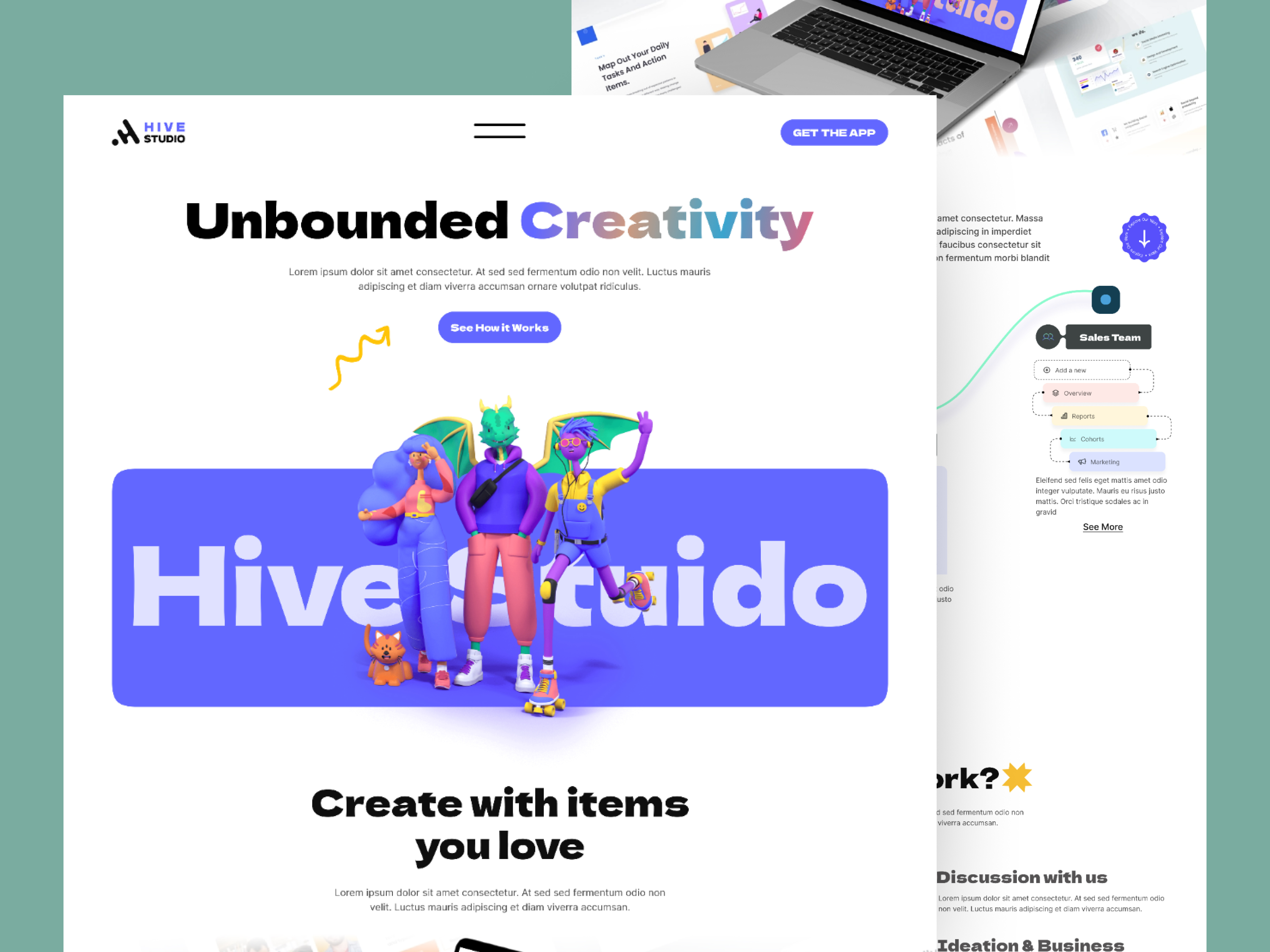 Digital Agency - Landing Page Website 3d web agency agency ui agency website branding clean design creative creative studio design digital agency digital agency website digital marketing digital website interface landing page landing page design modern agency product ui web design