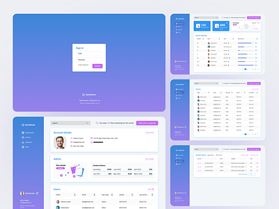 SparkBooks app dashboard ui