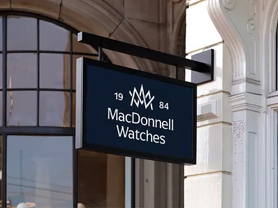 MacDonnell Watches logo design brand design brand identity brand identity design branding classic design graphic design heritage logo logo design logo designer logomark logotype minimal modern simple watch logo watches