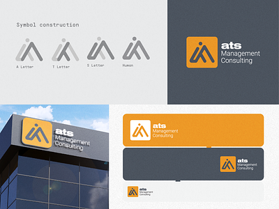 ATS Management Consulting branding consulting design graphic design illustration logo management orange rebranding symbol typography vector white