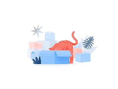 Not found blue cat cute error flat fun illustration lookingfor notfound