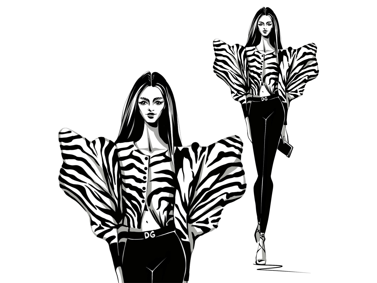 Fashion girl. D&G by Yuliia Dovzhenko on Dribbble