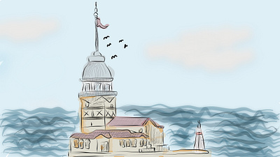 Kız Kulesi/Maiden’s Tower (İstanbul) illustration