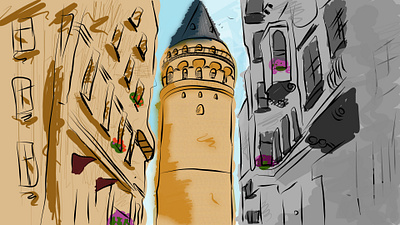 Galata Kulesi / Galata Tower (İstanbul) illustration
