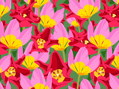 Tulips pattern flowers pattern pattern pattern design pattern designer pattern maker surface design trend pattern tulips illustration tulips pattern