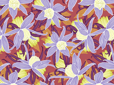 Flower pattern digital art digital artist digital illustration digital illustrator fashion fashion art flower pattern illustration pattern designer pattern maker surface design surface designer