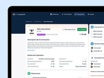 Dashboard - Details page card dashboard ui ux web