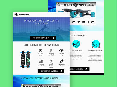 Shark Wheel Landing Page branding design graphic design illustration landing page logo sales page ui unbounce