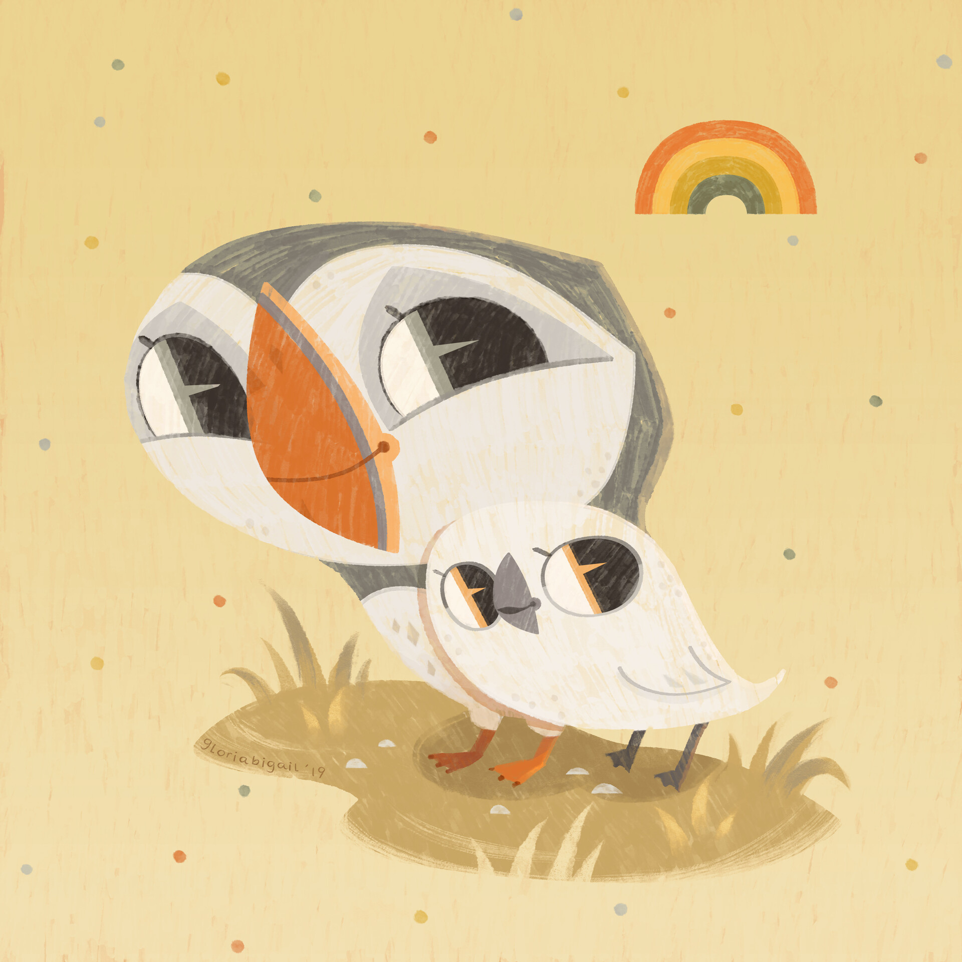 🌈 Puffin Rock Fan Art animal animation baby bird branding cartoon saloon characterdesign children children illustration cute design flat illustration logo minimal netflix puffin rock rainbow vector watercolor