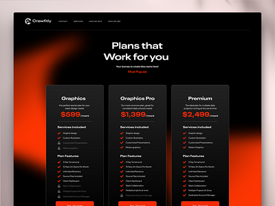 Crewfitly Pricing Plans 2.0 Design Dark mode Approved version!!! design ecommerce graphic design minimal pricing plans product design sports ui ux web web design website website design