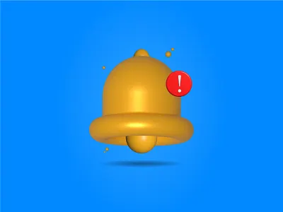 3D Bell Icon Design branding clean design graphic design illustration logo vector