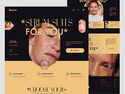 Resum.-Beauty Product eCommerce Website(Animated Version) animation awe beauty cosmetics ecommerce hair haircare makeup motion graphics salon skincare spa web website wellness