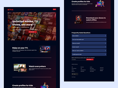 Netflix landing page (Recreated) landing page netflix ui ux