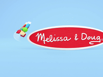 Melissa & Doug Logo Build 3d c4d cinema 4d logo build redshift render toy train toys