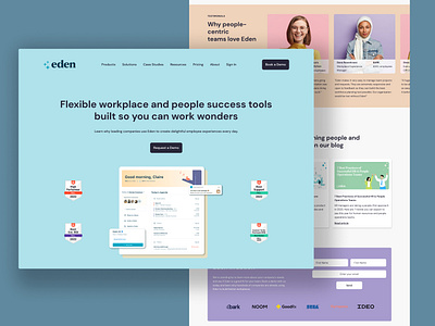 HR, Workplace Platform Website Landing Page Design business design clean design corporate design employee management figma hr hr solutions landing page minimalist design recruitment saas design ui ui design user interface web design website workplace