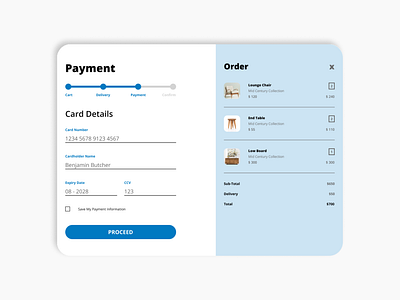 Daily UI 002 - Credit Card Checkout credit card dailyui form ui
