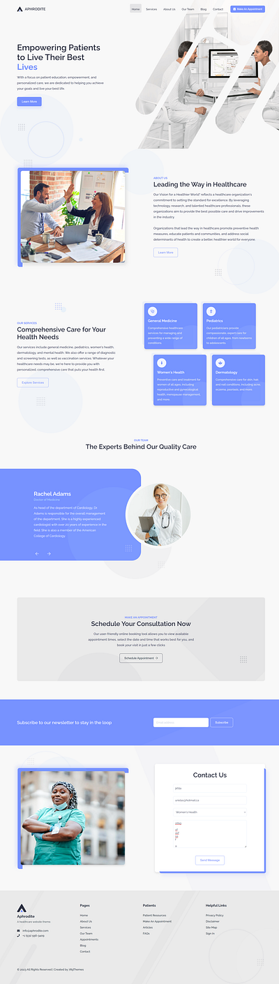 Aphrodite - A healthcare website template graphic design illustration logo template theme ui webdesign website