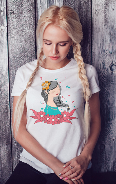 Female T-shirt design brand branding company design graphic design graphicdesign graphics illustration logo tshirt tshirtdesign vector